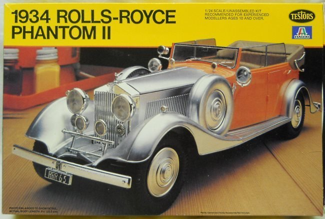 Testors 1/24 1934 Rolls-Royce Phantom II Cabriolet, 833 plastic model kit